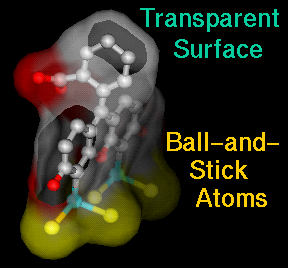 molecule with transparent surface